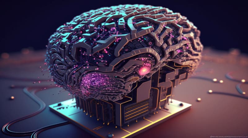 Foto inteligência artificial nova tecnologia ciência futurista abstrato cérebro humano ai tecnologia cpu unidade de processador central chipset big data machine learning