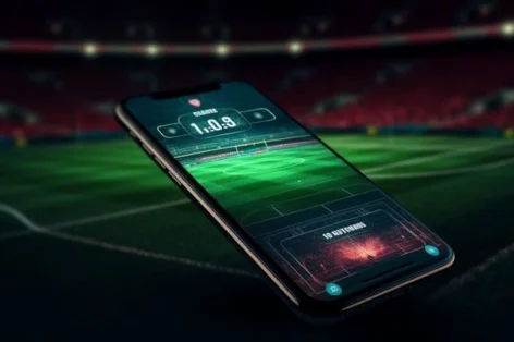 Foto assista a um evento esportivo ao vivo em seu dispositivo móvel apostando em partidas de futebol