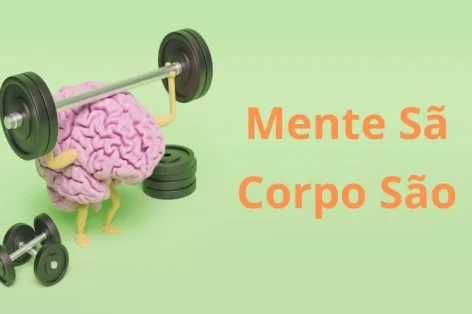 Foto ilustração 3d do cérebro rosa com pernas e braços exercitando com halteres na superfície verde